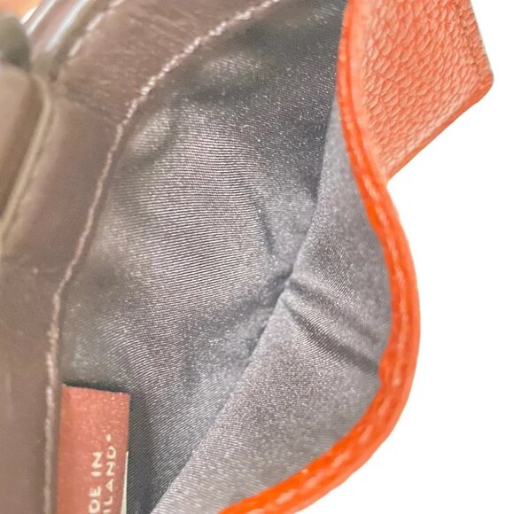 COACH Camden Leather E/W Lanyard F62763 Clear Dark Brown Brown Leather - - Picture 5 of 6